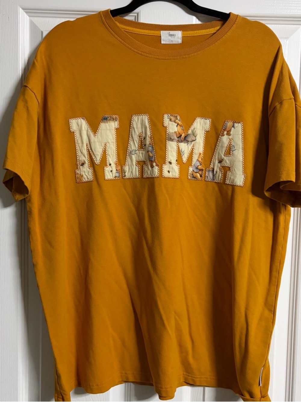 MAMA Appliqué Short Sleeve Tee - Mustard